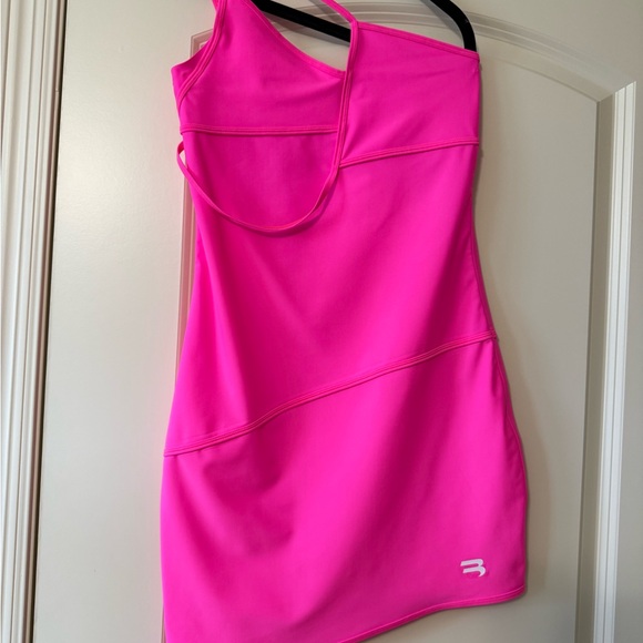 Balenciaga Pink Asymmetrical Bodycon Dress - Picture 8 of 11